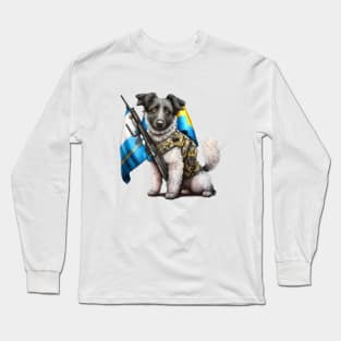 Dog Ukrainian Soldier Long Sleeve T-Shirt